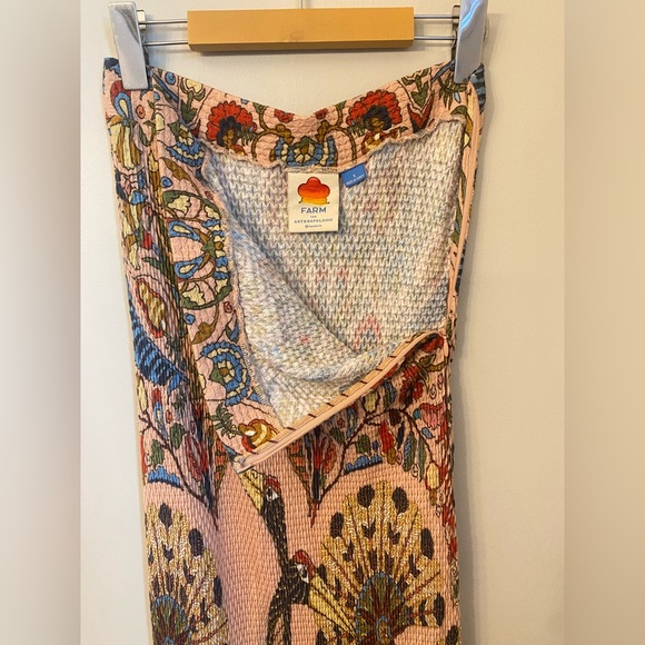 FARM Rio for Anthropologie Peacock Maxi Skirt Floral Bohemian Size Small - Picture 11 of 13